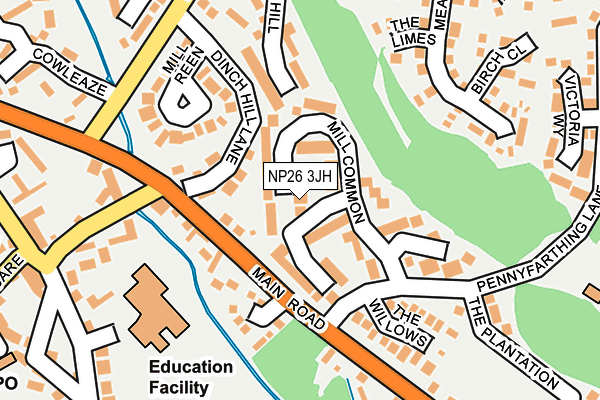 NP26 3JH map - OS OpenMap – Local (Ordnance Survey)