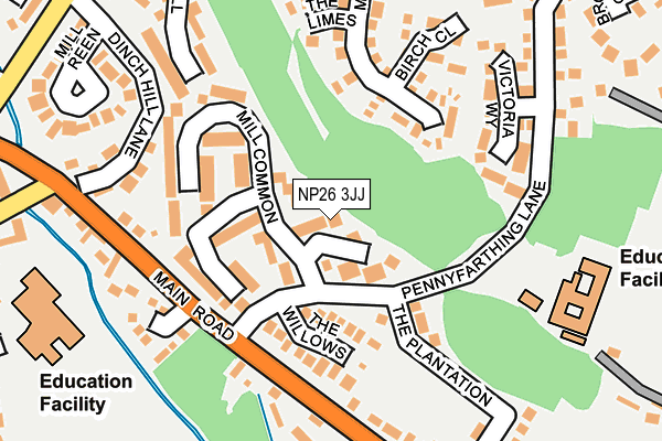 NP26 3JJ map - OS OpenMap – Local (Ordnance Survey)