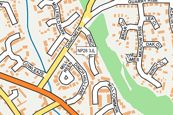 NP26 3JL map - OS OpenMap – Local (Ordnance Survey)