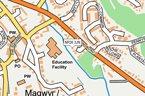 NP26 3JN map - OS OpenMap – Local (Ordnance Survey)