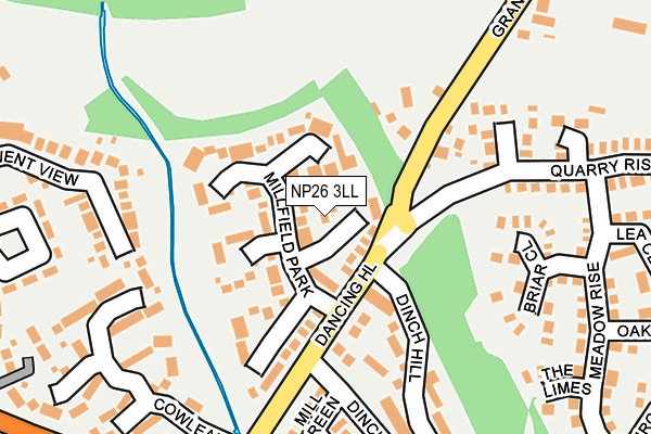 NP26 3LL map - OS OpenMap – Local (Ordnance Survey)