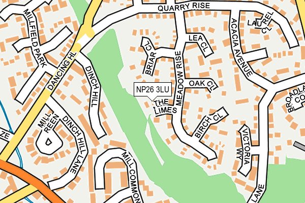 NP26 3LU map - OS OpenMap – Local (Ordnance Survey)