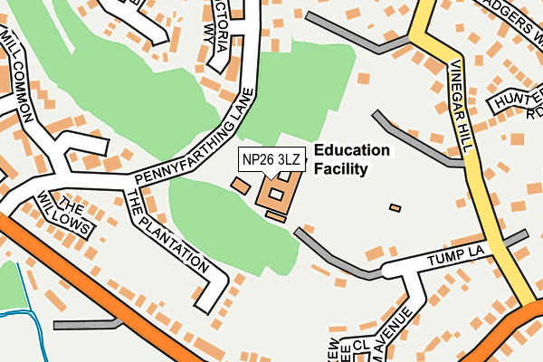 NP26 3LZ map - OS OpenMap – Local (Ordnance Survey)