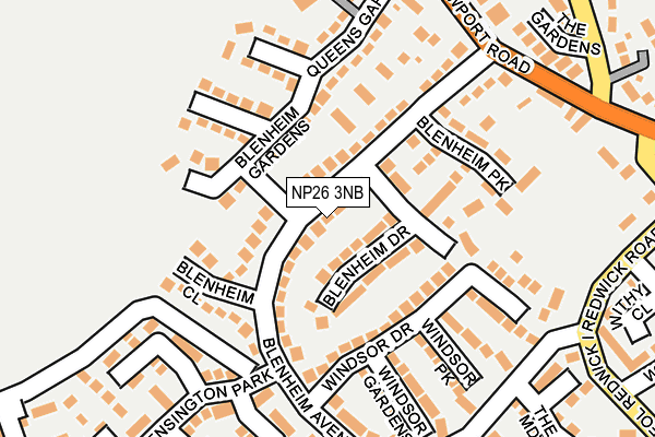 NP26 3NB map - OS OpenMap – Local (Ordnance Survey)