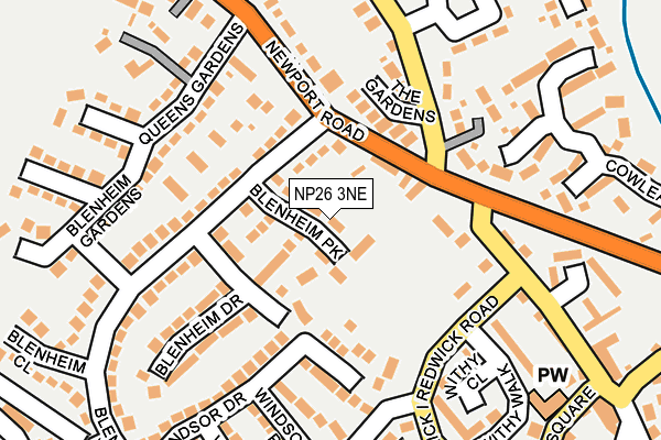 NP26 3NE map - OS OpenMap – Local (Ordnance Survey)