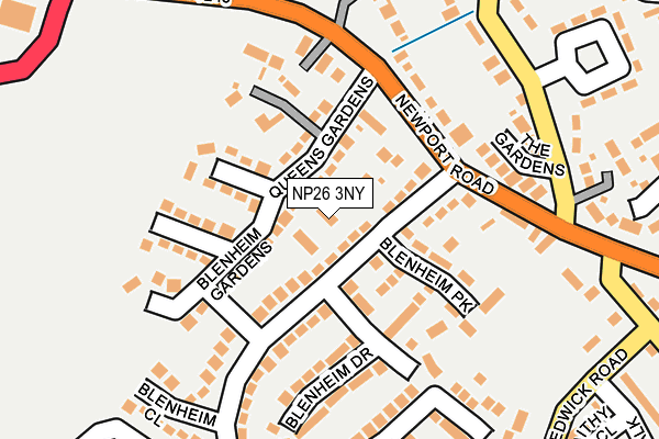 NP26 3NY map - OS OpenMap – Local (Ordnance Survey)