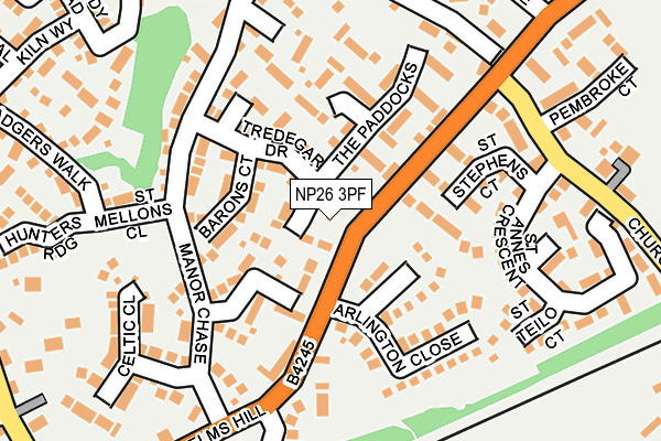 NP26 3PF map - OS OpenMap – Local (Ordnance Survey)