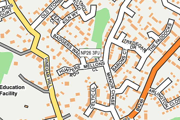 NP26 3PJ map - OS OpenMap – Local (Ordnance Survey)