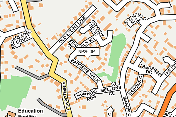 NP26 3PT map - OS OpenMap – Local (Ordnance Survey)