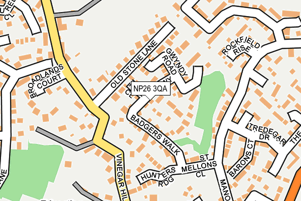 NP26 3QA map - OS OpenMap – Local (Ordnance Survey)
