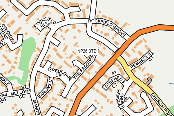 NP26 3TD map - OS OpenMap – Local (Ordnance Survey)