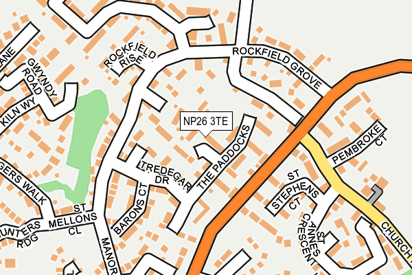 NP26 3TE map - OS OpenMap – Local (Ordnance Survey)