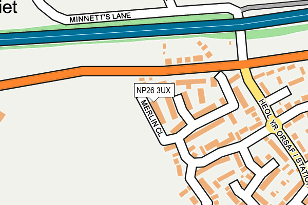 NP26 3UX map - OS OpenMap – Local (Ordnance Survey)