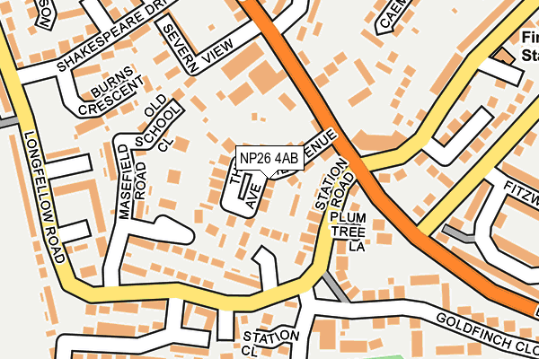 NP26 4AB map - OS OpenMap – Local (Ordnance Survey)