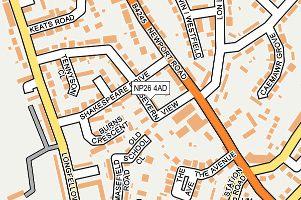 NP26 4AD map - OS OpenMap – Local (Ordnance Survey)