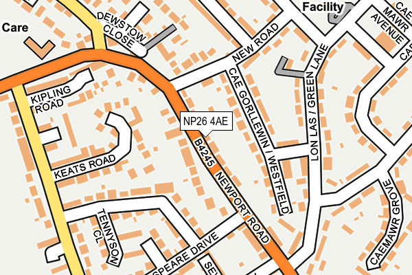 NP26 4AE map - OS OpenMap – Local (Ordnance Survey)