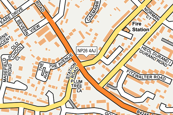 NP26 4AJ map - OS OpenMap – Local (Ordnance Survey)