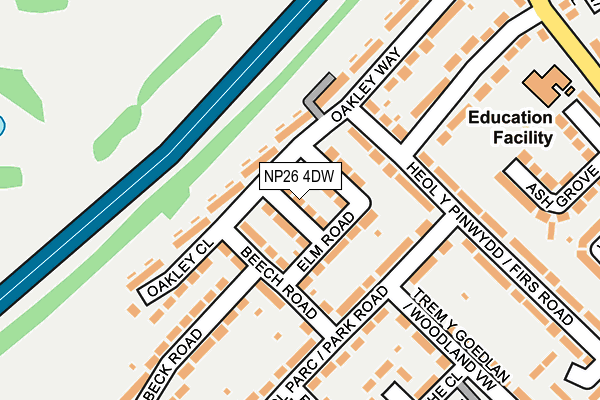 NP26 4DW map - OS OpenMap – Local (Ordnance Survey)