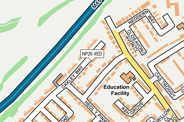 NP26 4ED map - OS OpenMap – Local (Ordnance Survey)