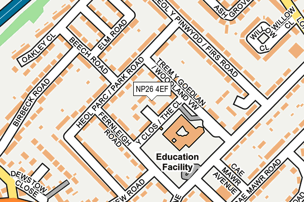 NP26 4EF map - OS OpenMap – Local (Ordnance Survey)