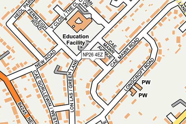 NP26 4EZ map - OS OpenMap – Local (Ordnance Survey)
