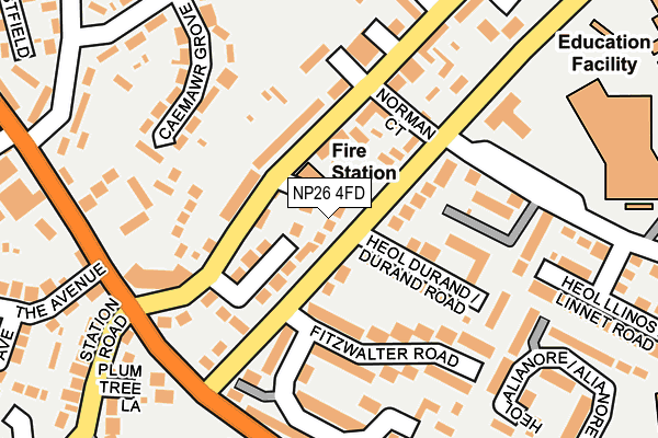 NP26 4FD map - OS OpenMap – Local (Ordnance Survey)