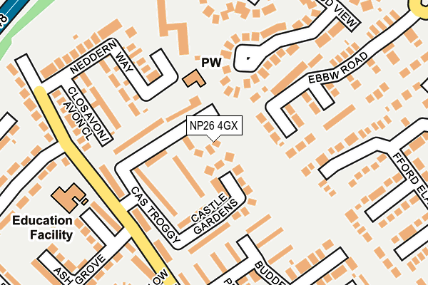 NP26 4GX map - OS OpenMap – Local (Ordnance Survey)