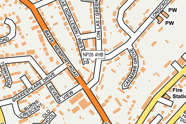 NP26 4HB map - OS OpenMap – Local (Ordnance Survey)