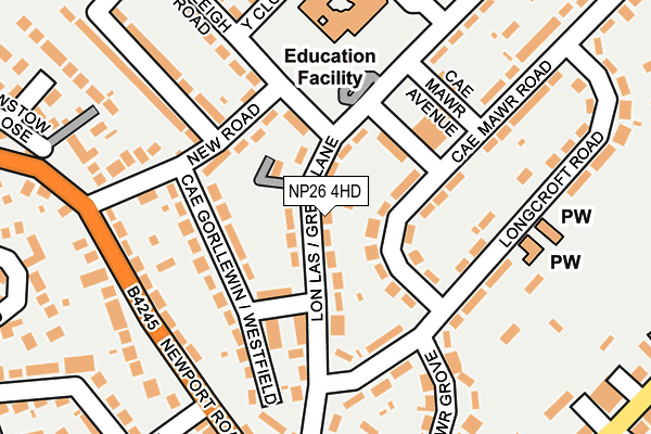 NP26 4HD map - OS OpenMap – Local (Ordnance Survey)