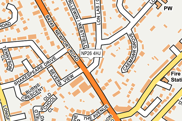 NP26 4HJ map - OS OpenMap – Local (Ordnance Survey)