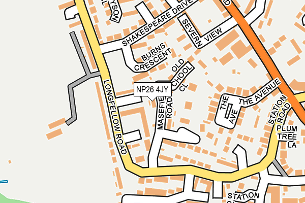 NP26 4JY map - OS OpenMap – Local (Ordnance Survey)