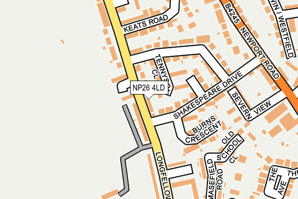 NP26 4LD map - OS OpenMap – Local (Ordnance Survey)