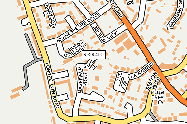 NP26 4LG map - OS OpenMap – Local (Ordnance Survey)