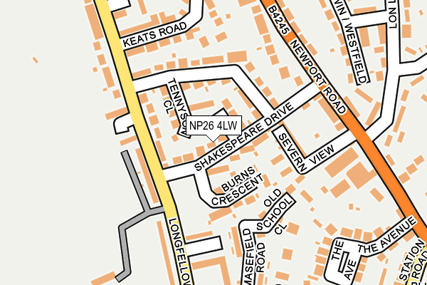 NP26 4LW map - OS OpenMap – Local (Ordnance Survey)