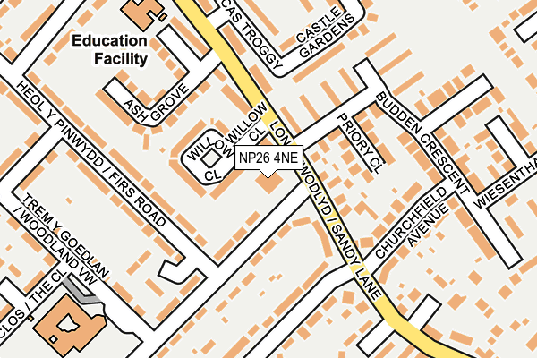 NP26 4NE map - OS OpenMap – Local (Ordnance Survey)