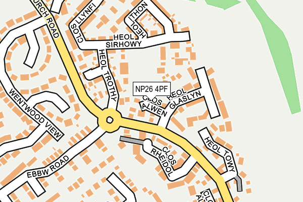 NP26 4PF map - OS OpenMap – Local (Ordnance Survey)