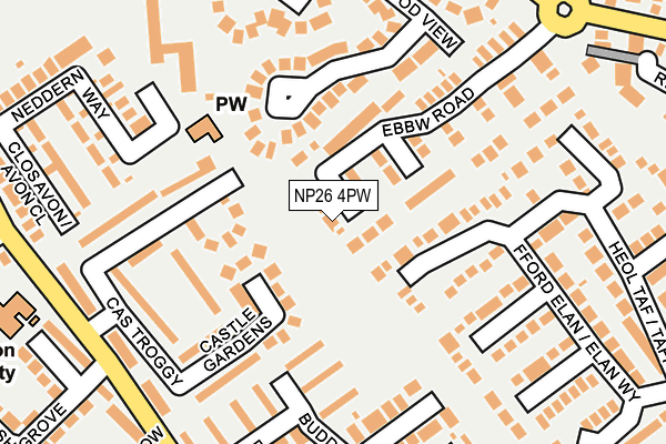 NP26 4PW map - OS OpenMap – Local (Ordnance Survey)