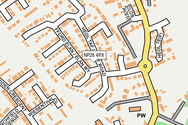NP26 4PX map - OS OpenMap – Local (Ordnance Survey)