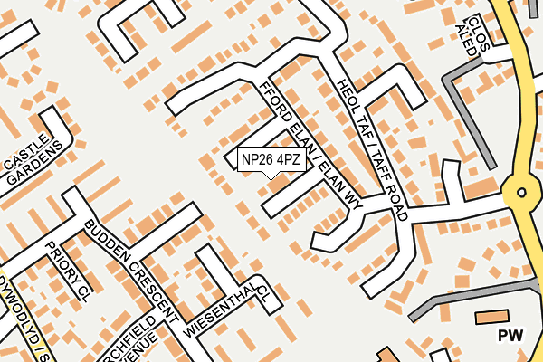 NP26 4PZ map - OS OpenMap – Local (Ordnance Survey)