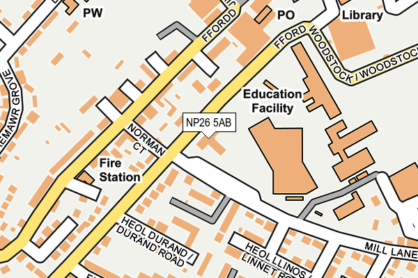 NP26 5AB map - OS OpenMap – Local (Ordnance Survey)