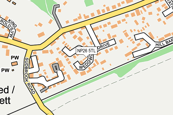 NP26 5TL map - OS OpenMap – Local (Ordnance Survey)