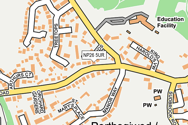 NP26 5UR map - OS OpenMap – Local (Ordnance Survey)