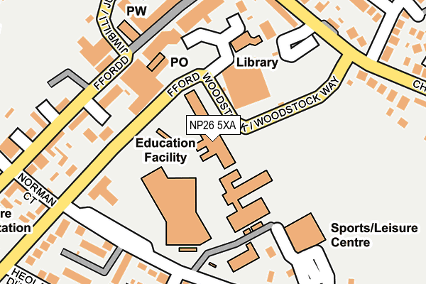 NP26 5XA map - OS OpenMap – Local (Ordnance Survey)