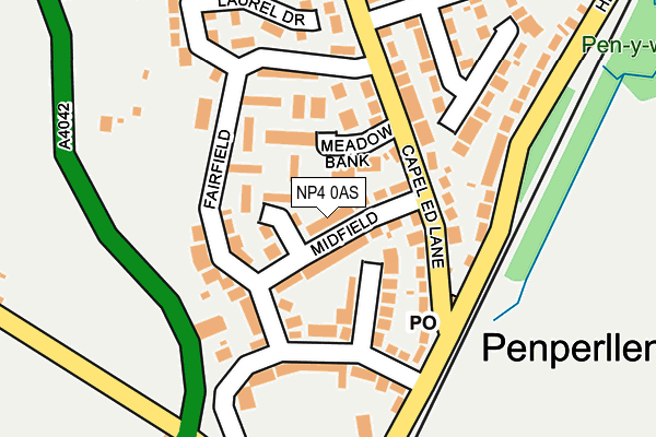 NP4 0AS map - OS OpenMap – Local (Ordnance Survey)