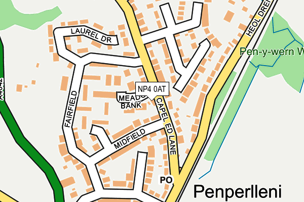 NP4 0AT map - OS OpenMap – Local (Ordnance Survey)