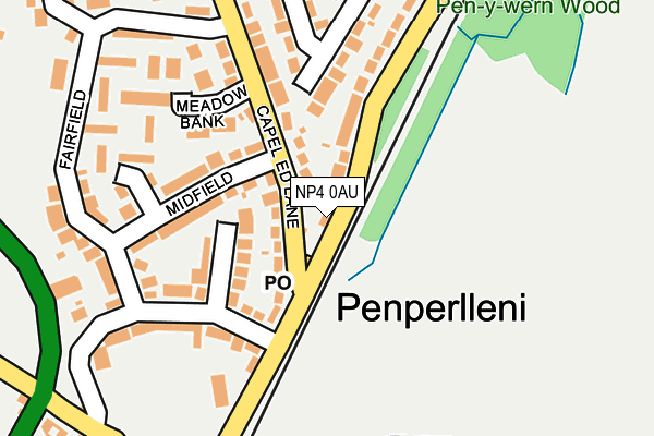 NP4 0AU map - OS OpenMap – Local (Ordnance Survey)