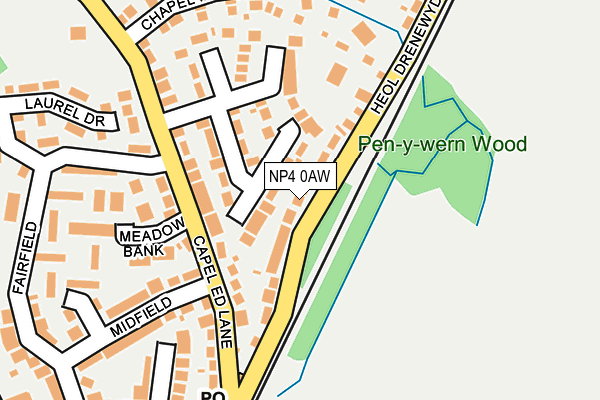 NP4 0AW map - OS OpenMap – Local (Ordnance Survey)