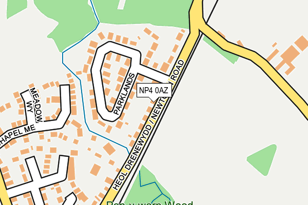 NP4 0AZ map - OS OpenMap – Local (Ordnance Survey)