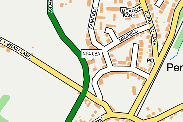 NP4 0BA map - OS OpenMap – Local (Ordnance Survey)