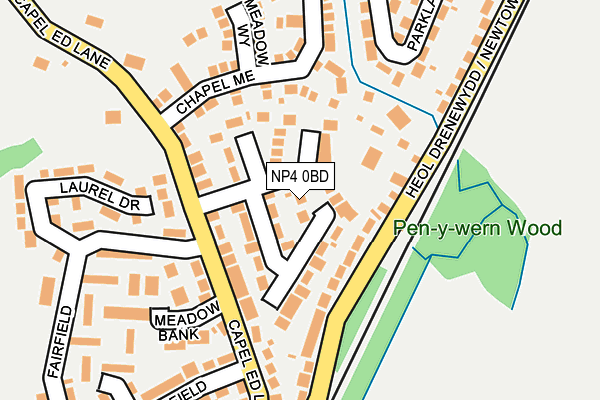 NP4 0BD map - OS OpenMap – Local (Ordnance Survey)